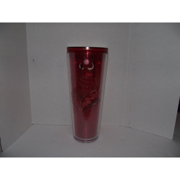 Starbucks 24 Oz Red Tumbler With Lid - Double-Wall Insulated/Without Straw - Picture 2 of 3